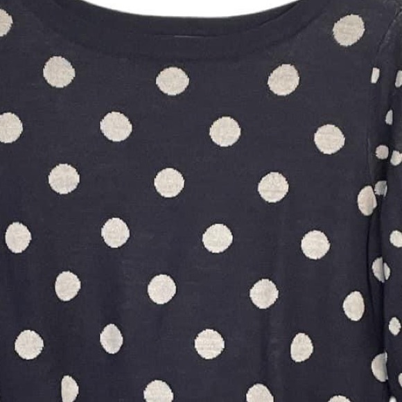 The Limited sweater, navy blue with polka dots, large Limited Sweater reversible - Picture 5 of 16